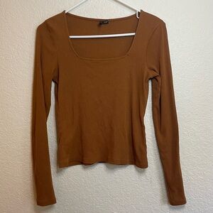 Brown Orange Lightweight Sweater